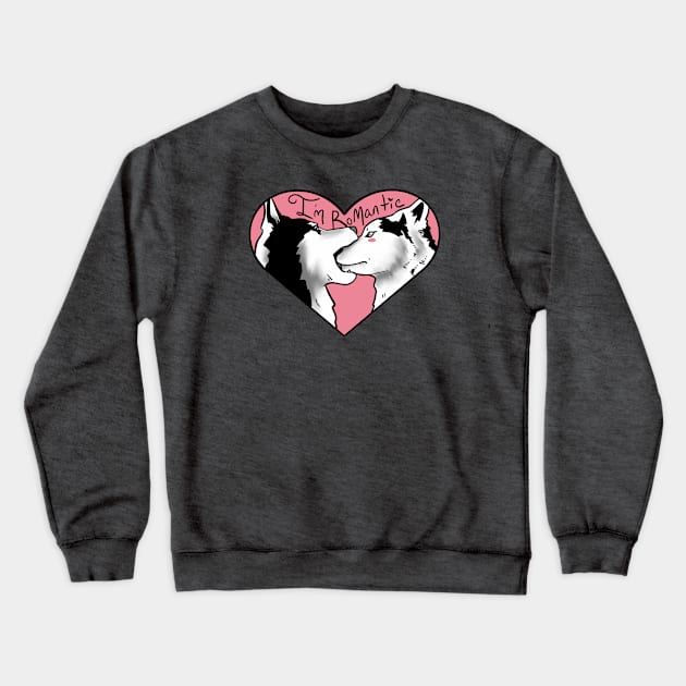 I'm Romantic Husky Love in a Heart Crewneck Sweatshirt by Art Additive